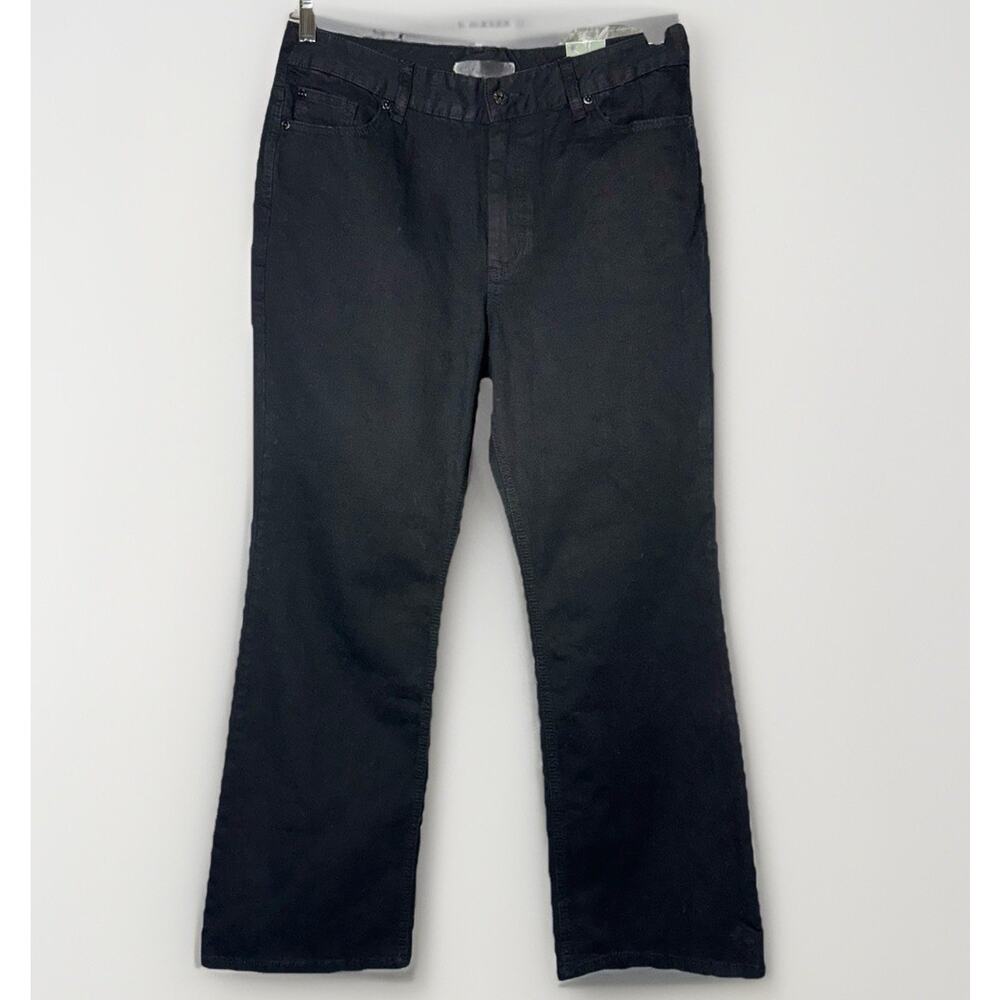 NWT Chicos Platinum Denim The Ultimate Fit Jeans Black 12 2 Short Office Bootcut